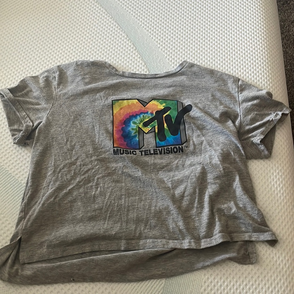 MTV Crop top. Fits small. But is a size large.